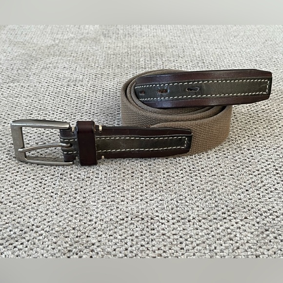 Nordstrom Canvas & Leather Belt 44‎ - Picture 1 of 9